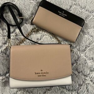 Kate Spade Black and Tan Crossbody Bag Set